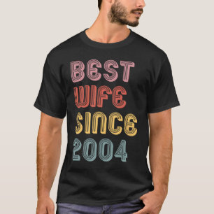 Best Wife Since 2004 17th Wedding Anniversary Retr T-Shirt