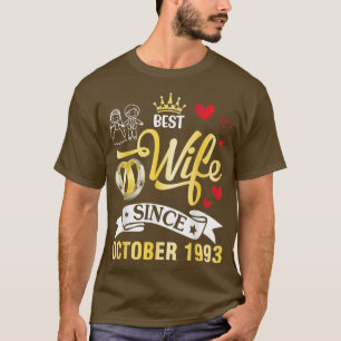 Best Wife Since October 1993 Happy Married 29 Year T-Shirt