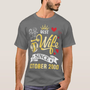 Best Wife Since October 2000 Happy Married 22 Year T-Shirt