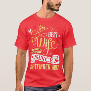 Best Wife Since September 1991 Happy Marry 31 Year T-Shirt