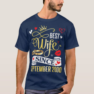 Best Wife Since September 2000 Happy Marry 22 Year T-Shirt