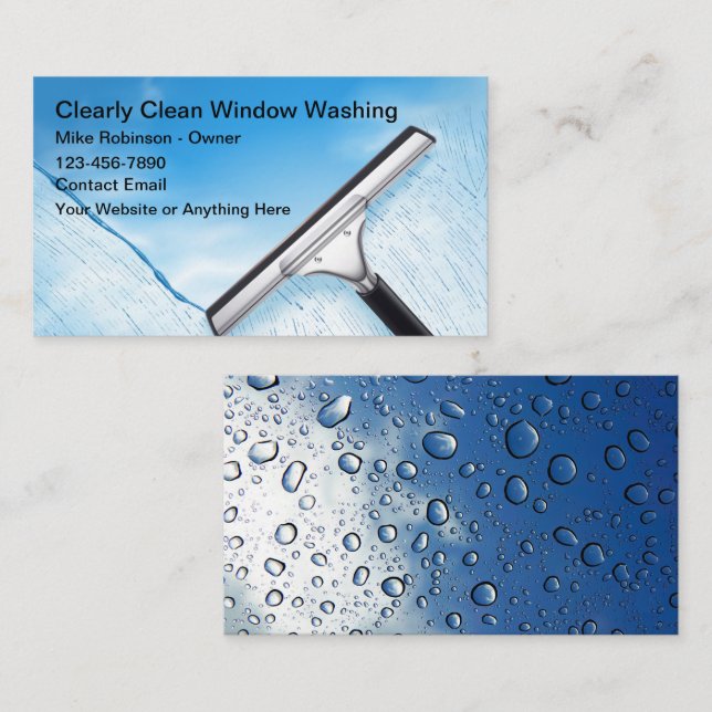 Best Window Washing Services  Business Card (Front/Back)