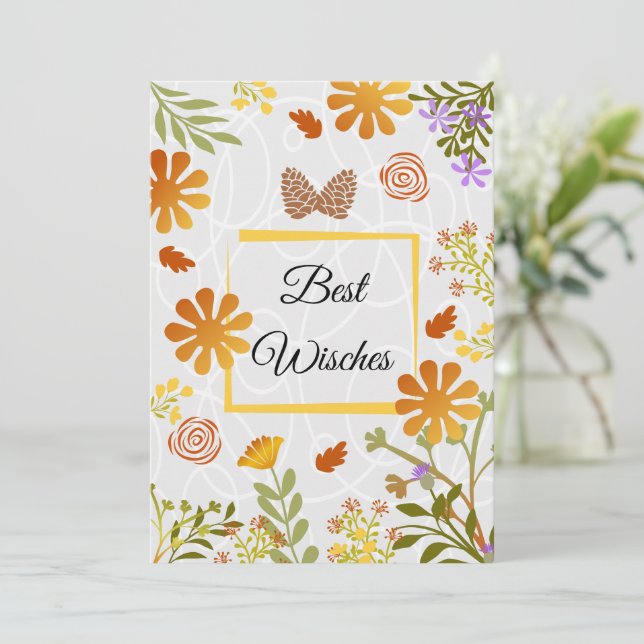 Best Wisches  Card (Standing Front)