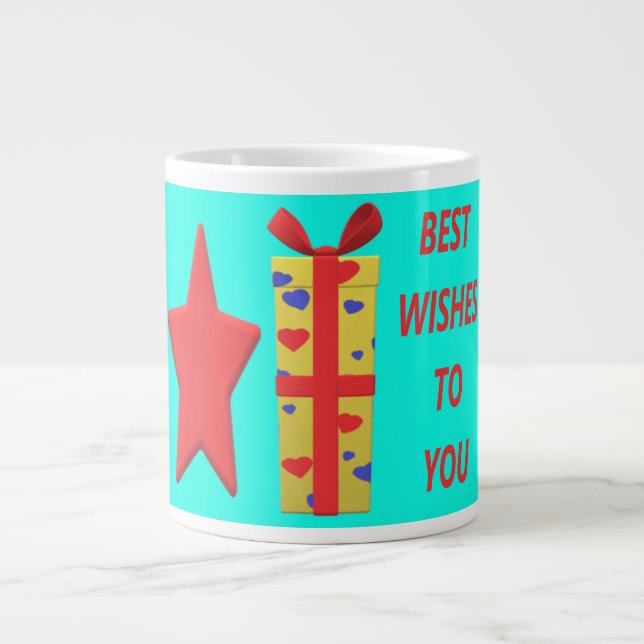 BEST WISHED BOWS GIFTS BONGS LARGE COFFEE MUG (Front)