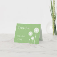 Best Wishes! Baby Shower Thank You Card (green)