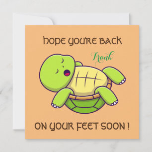 Best wishes- back on feet - Get well soon Thank You Card