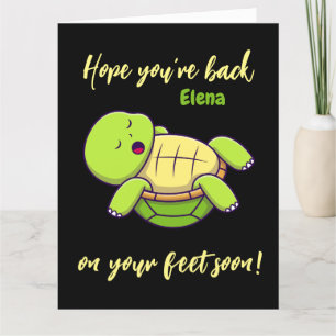 Best wishes- back on feet - Get well soon wish  Thank You Card