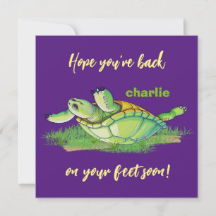 Best wishes- back on feet - Get well soon words Thank You Card