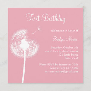 Best Wishes! Birthday Party (pink) Invitation