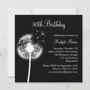 Best Wishes! (black) Invitation