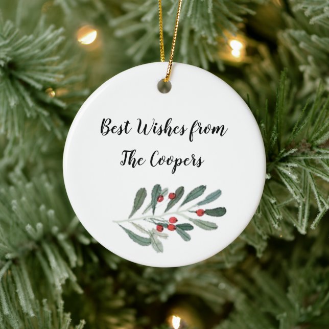 Best Wishes Ceramic Ornament (Tree)
