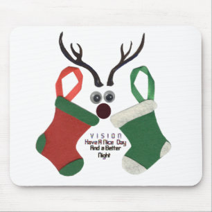 Best Wishes Christmas Special Occasion Red & Green Mouse Pad
