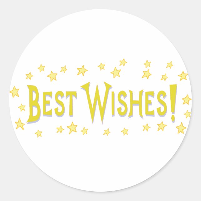Best Wishes Classic Round Sticker (Front)