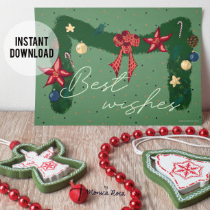 Best wishes. Customisable Holiday Card