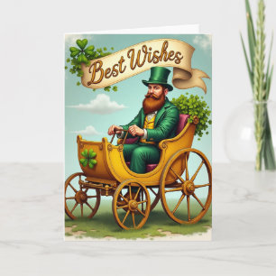 Best Wishes Emerald Man Card