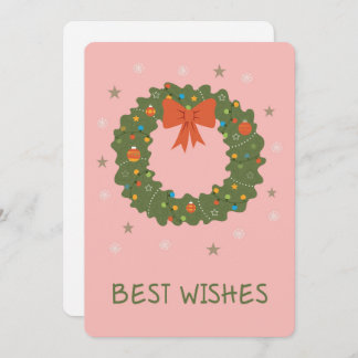 Best wishes Flat Greeting Card