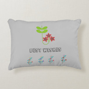 Best Wishes Flora Accent Pillow