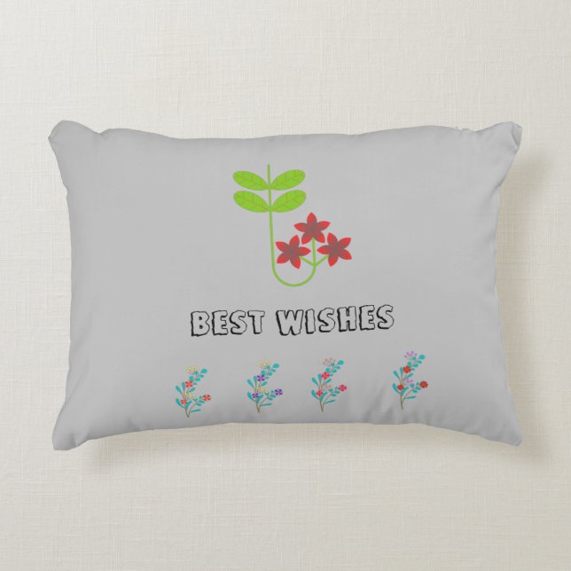 Best Wishes Flora  Accent Pillow (Front)