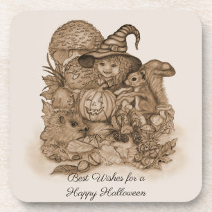Best Wishes for a Happy Halloween Coaster