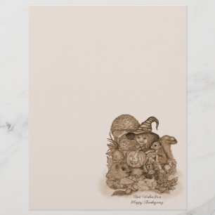Best Wishes for a Happy Thanksgiving Custom Letterhead