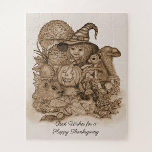 Best Wishes for a Happy Thanksgiving Jigsaw Puzzle