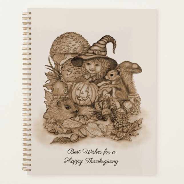 Best Wishes for a Happy Thanksgiving Planner (Front)