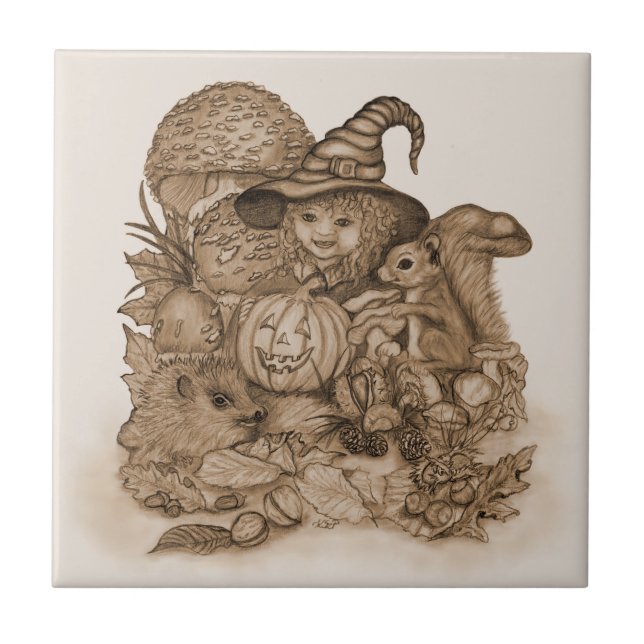 Best Wishes for a Happy Thanksgiving Tile (Front)