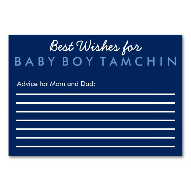 Best Wishes for Baby Advice Card (Front)