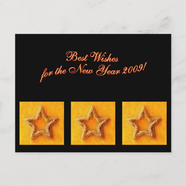 Best Wishes for the New Year 2009 -Postcard Holiday Postcard (Front)