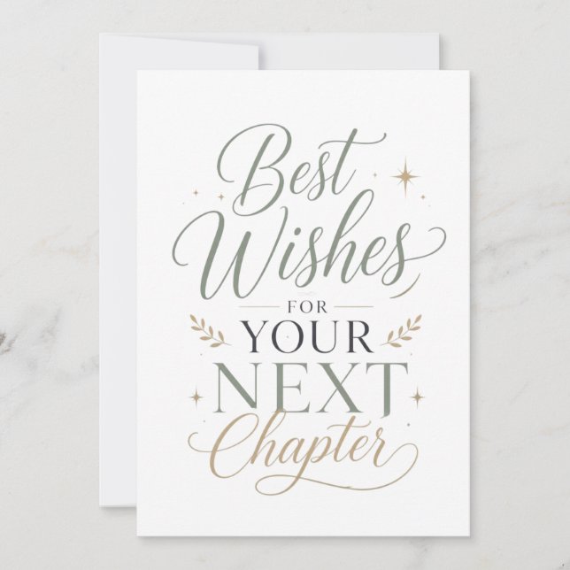 Best Wishes For Your Next Chapter Card (Front)