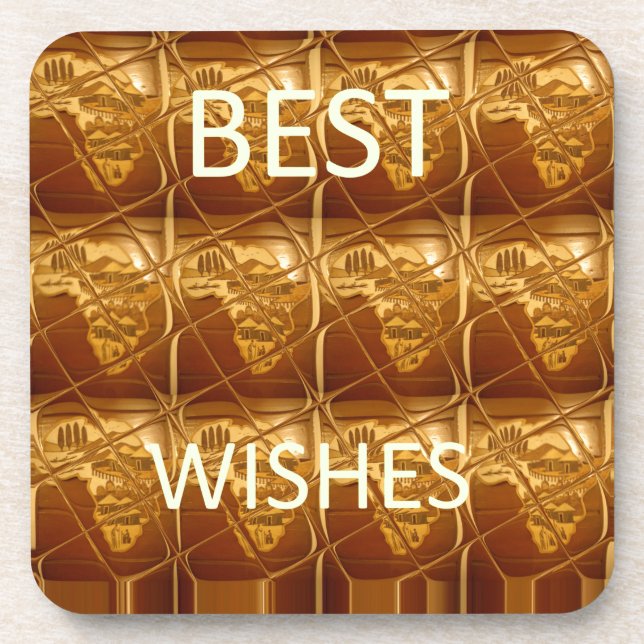 Best Wishes From Lovely Africa African Culture art Coaster (Front)