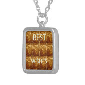 Best Wishes From Lovely Africa African Culture art Silver Plated Necklace (Front Right)