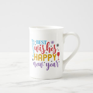 Best Wishes Happy New Year Design-80967 Bone China Mug