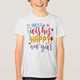 Best Wishes Happy New Year Design-80967 Tri-Blend Shirt