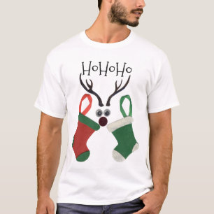 Best Wishes Hohoho Christmas Red & Green T-Shirt