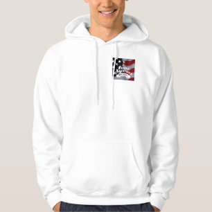 Best Wishes Merry Christmas United States Flag Art Hoodie