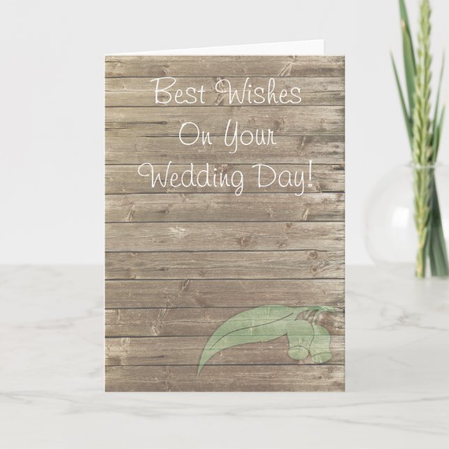 Best Wishes on Your Wedding Day Gum Tree Card (Front)