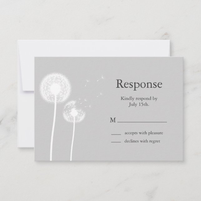 Best Wishes! RSVP (black) Card (Front)
