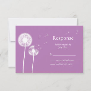 Best Wishes! RSVP (purple) Card