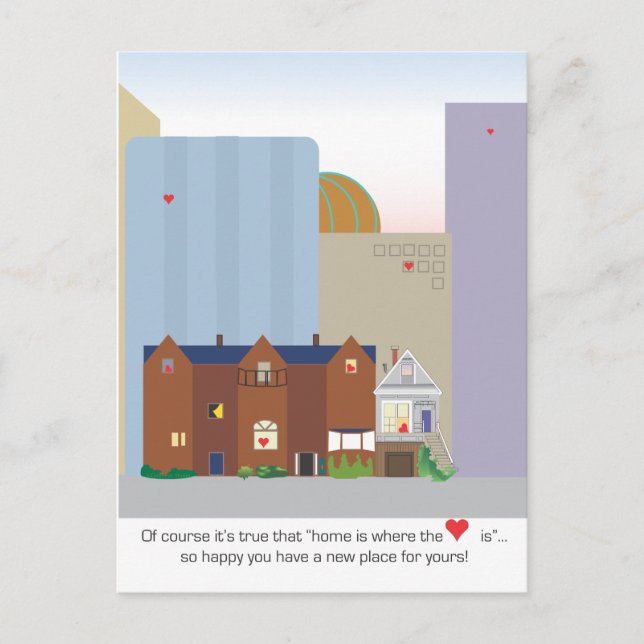 Best Wishes to New City Homeowner postcard (Front)