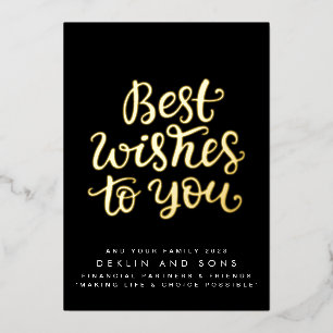Best Wishes to you and your family Business Gold