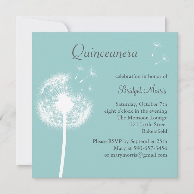 Best Wishes! (turquoise) Invitation (Front)