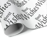 Best Wishes | Wedding Wrapping Paper<br><div class="desc">Best Wishes Wedding Gift Wrap. Also great for anniversaries or any other occasions. Made with high resolution vector graphics for a professional print. NOTE: (All zazzle product designs are "prints" unless otherwise stated) If you have any questions about this product please contact me at siggyscott@comcast.net or visit my store link:...</div>