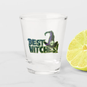 Best Witches Halloween Pun Greeting Shot Glass