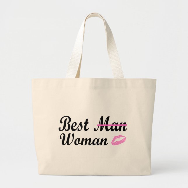 Best Woman (Lips) Large Tote Bag (Front)