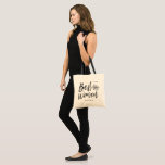 Best Woman | Script Writing Style Wedding Tote Bag<br><div class="desc">Show her appreciation for standing by your side on your special day of matrimony with this unique wedding day tote bag.

It features the word "Best Woman" in an elegant script-style text.   Underneath this is a spot for her name.</div>