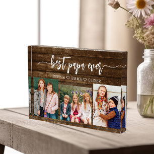 Best Wood Papa Grandpa Grandchildren Photo Collage