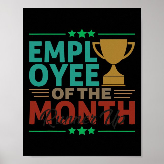 Best Worker Employee Of The Month Runner Up Office Poster (Front)
