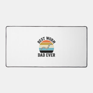 Best Worm Dad Ever Vintage Worm Shirt Design_1 Desk Mat