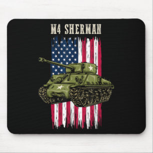 Best Ww2 Tank M4 Sherman A Wwii Army Tank For Mili Mouse Pad